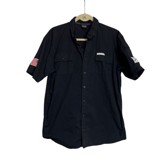 Grunt Style Shirt Womens Large Black Short Sleeve Button-Down NWOT EMS Police - Picture 1 of 12